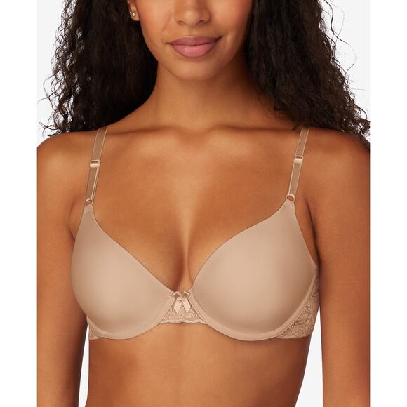 Maidenform Women's Demi Underwire Lace Bra DM7900 38C Almond NWT - Picture 1 of 3